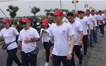 “放松心情，磨砺意志，超越自我” 正定公司参加徒步走活动